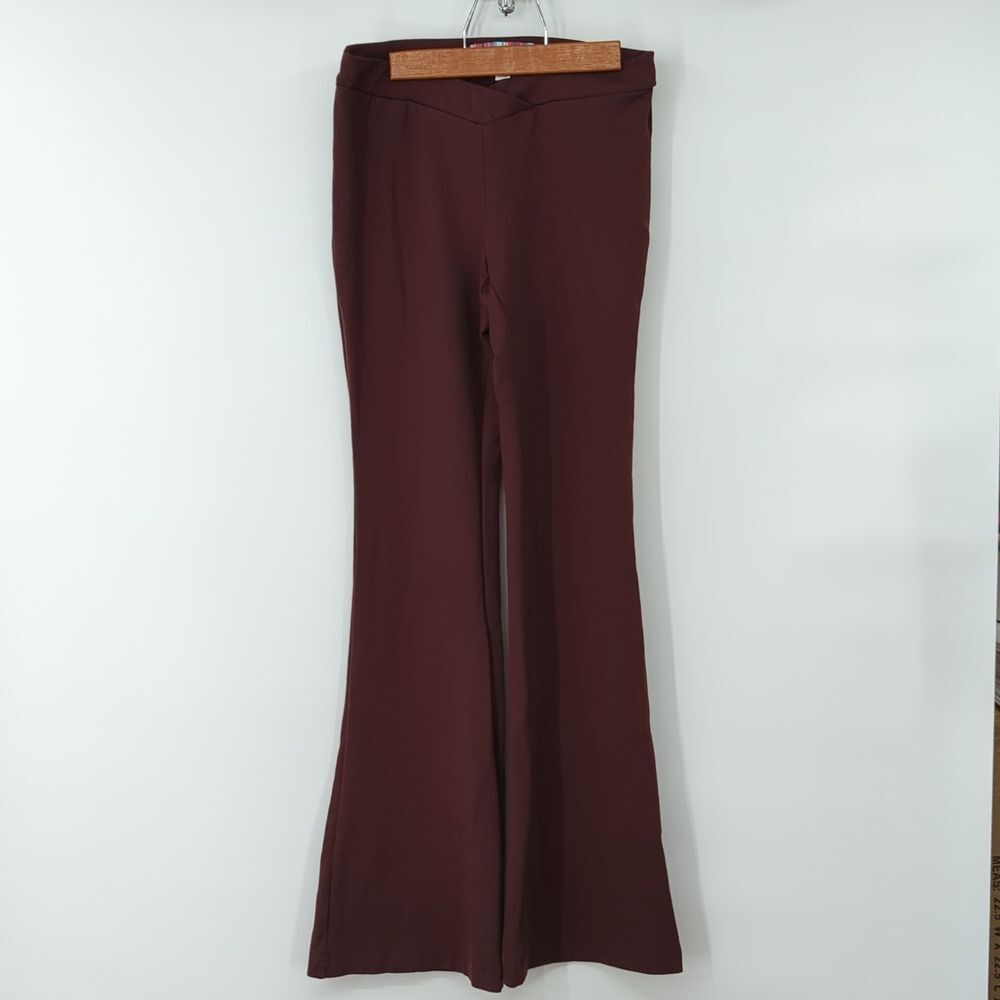Urban Outfitters Y2K 2000s Dark Red Flair Yoga Pants Size 0